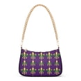 thumbnail image 1 of FORMRS Womens Shoulder Bag with Chain Strap Clutch Purse Cute Tote Handbag, Gold and Green Floral Pattern, 1 of 7