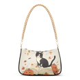 thumbnail image 1 of FORMRS Womens Shoulder Bag with Chain Strap Clutch Purse Cute Tote Handbag, Gray Cartoon Halloween Cat, 1 of 7