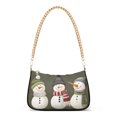 thumbnail image 1 of FORMRS Womens Shoulder Bag with Chain Strap Clutch Purse Cute Tote Handbag, Gray Cute Snowmen, 1 of 7