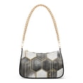 thumbnail image 1 of FORMRS Womens Shoulder Bag with Chain Strap Clutch Purse Cute Tote Handbag, Gray Hexagons, 1 of 7