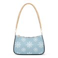 thumbnail image 1 of FORMRS Womens Shoulder Bag with Chain Strap Clutch Purse Cute Tote Handbag, Gray Snowflake, 1 of 7