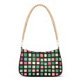 thumbnail image 1 of FORMRS Womens Shoulder Bag with Chain Strap Clutch Purse Cute Tote Handbag, Green Block Pattern, 1 of 7