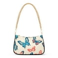 thumbnail image 1 of FORMRS Womens Shoulder Bag with Chain Strap Clutch Purse Cute Tote Handbag, Green Butterflies, 1 of 7