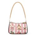 thumbnail image 1 of FORMRS Womens Shoulder Bag with Chain Strap Clutch Purse Cute Tote Handbag, Green Christmas Houses, 1 of 7