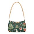 thumbnail image 1 of FORMRS Womens Shoulder Bag with Chain Strap Clutch Purse Cute Tote Handbag, Green Christmas Trees, 1 of 7