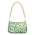 thumbnail image 1 of FORMRS Womens Shoulder Bag with Chain Strap Clutch Purse Cute Tote Handbag, Green Dot Triangles Pattern, 1 of 7
