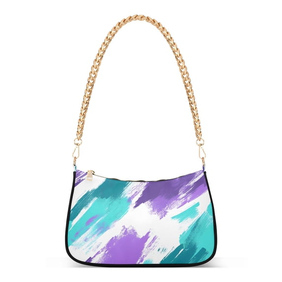 FORMRS Womens Shoulder Bag with Chain Strap Clutch Purse Cute Tote Handbag, Green Drawing