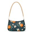 thumbnail image 1 of FORMRS Womens Shoulder Bag with Chain Strap Clutch Purse Cute Tote Handbag, Green Floral Oranges, 1 of 7