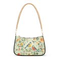 thumbnail image 1 of FORMRS Womens Shoulder Bag with Chain Strap Clutch Purse Cute Tote Handbag, Green Floral Pattern, 1 of 7