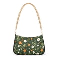 thumbnail image 1 of FORMRS Womens Shoulder Bag with Chain Strap Clutch Purse Cute Tote Handbag, Green Flowers Pattern, 1 of 7