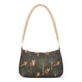 thumbnail image 1 of FORMRS Womens Shoulder Bag with Chain Strap Clutch Purse Cute Tote Handbag, Green Forest Fox Pattern, 1 of 7