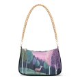 thumbnail image 1 of FORMRS Womens Shoulder Bag with Chain Strap Clutch Purse Cute Tote Handbag, Green Night Deer, 1 of 7