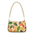 thumbnail image 1 of FORMRS Womens Shoulder Bag with Chain Strap Clutch Purse Cute Tote Handbag, Green Retro Autumn Leaves, 1 of 7
