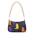 thumbnail image 1 of FORMRS Womens Shoulder Bag with Chain Strap Clutch Purse Cute Tote Handbag, Halloween Colorful Ghosts, 1 of 7
