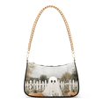 thumbnail image 1 of FORMRS Womens Shoulder Bag with Chain Strap Clutch Purse Cute Tote Handbag, Halloween Pumpkin Field, 1 of 7