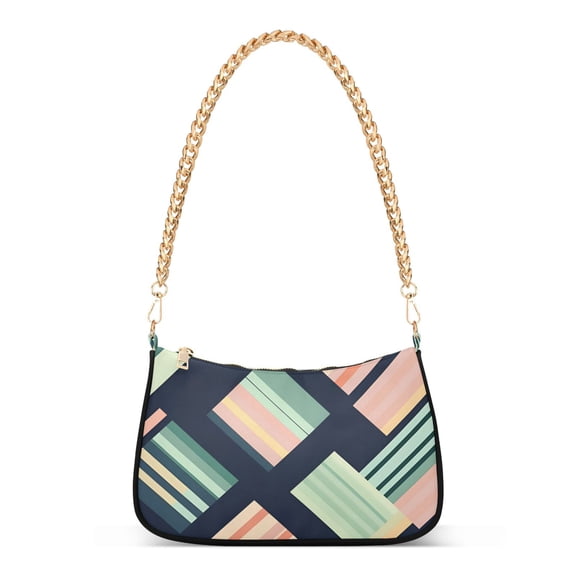 FORMRS Womens Shoulder Bag with Chain Strap Clutch Purse Cute Tote Handbag, Isometric Pink