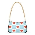 thumbnail image 1 of FORMRS Womens Shoulder Bag with Chain Strap Clutch Purse Cute Tote Handbag, Light Blue Checkered Heart, 1 of 7