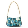 thumbnail image 1 of FORMRS Womens Shoulder Bag with Chain Strap Clutch Purse Cute Tote Handbag, Light Blue Geometric Pattern, 1 of 7