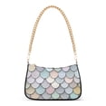 thumbnail image 1 of FORMRS Womens Shoulder Bag with Chain Strap Clutch Purse Cute Tote Handbag, Light Blue Shimmering Pattern, 1 of 7