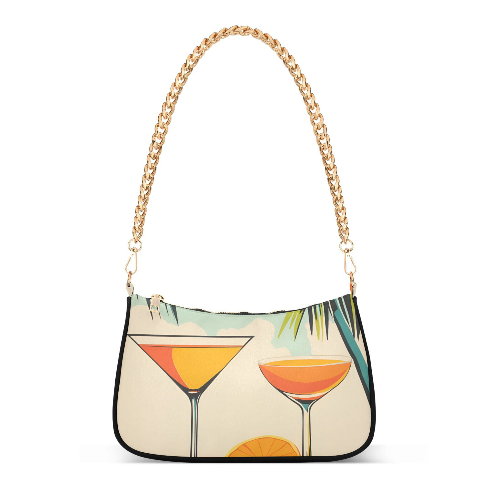 FORMRS Womens Shoulder Bag with Chain Strap Clutch Purse Cute Tote Handbag, Mid Century Glasses