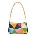 thumbnail image 1 of FORMRS Womens Shoulder Bag with Chain Strap Clutch Purse Cute Tote Handbag, Minimalist Triangles, 1 of 7