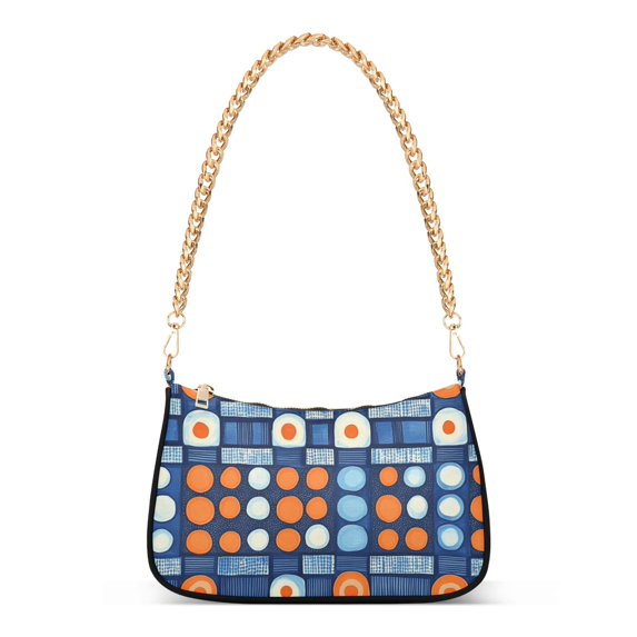 FORMRS Womens Shoulder Bag with Chain Strap Clutch Purse Cute Tote Handbag, Modern Color Circle