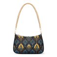 thumbnail image 1 of FORMRS Womens Shoulder Bag with Chain Strap Clutch Purse Cute Tote Handbag, Navy Blue Art Pattern, 1 of 7