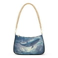 thumbnail image 1 of FORMRS Womens Shoulder Bag with Chain Strap Clutch Purse Cute Tote Handbag, Night Floating Whale, 1 of 7