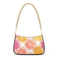 thumbnail image 1 of FORMRS Womens Shoulder Bag with Chain Strap Clutch Purse Cute Tote Handbag, Orange Grapefruit Slices, 1 of 7