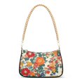 thumbnail image 1 of FORMRS Womens Shoulder Bag with Chain Strap Clutch Purse Cute Tote Handbag, Orange Japanese Flowers Pattern, 1 of 7