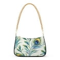 thumbnail image 1 of FORMRS Womens Shoulder Bag with Chain Strap Clutch Purse Cute Tote Handbag, Peacock Feather, 1 of 7