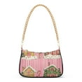 thumbnail image 1 of FORMRS Womens Shoulder Bag with Chain Strap Clutch Purse Cute Tote Handbag, Pink Christmas House, 1 of 7