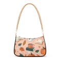 thumbnail image 1 of FORMRS Womens Shoulder Bag with Chain Strap Clutch Purse Cute Tote Handbag, Pink Fall Coffee, 1 of 7