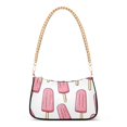 thumbnail image 1 of FORMRS Womens Shoulder Bag with Chain Strap Clutch Purse Cute Tote Handbag, Pink Ice Cream, 1 of 7