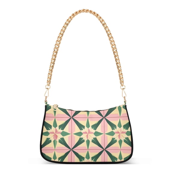 FORMRS Womens Shoulder Bag with Chain Strap Clutch Purse Cute Tote Handbag, Pink Symmetrical Stars