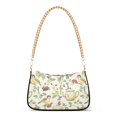 thumbnail image 1 of FORMRS Womens Shoulder Bag with Chain Strap Clutch Purse Cute Tote Handbag, Purple Birds Teapots, 1 of 7