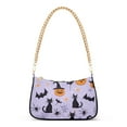 thumbnail image 1 of FORMRS Womens Shoulder Bag with Chain Strap Clutch Purse Cute Tote Handbag, Purple Halloween Pumpkin, 1 of 7