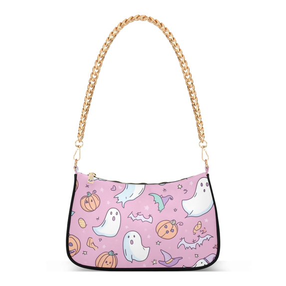 FORMRS Womens Shoulder Bag with Chain Strap Clutch Purse Cute Tote Handbag, Purple Halloween