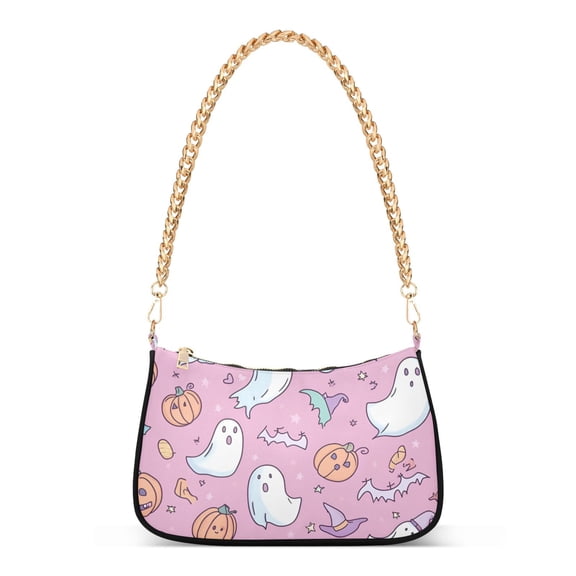 FORMRS Womens Shoulder Bag with Chain Strap Clutch Purse Cute Tote Handbag, Purple Halloween