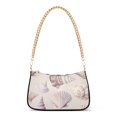 thumbnail image 1 of FORMRS Womens Shoulder Bag with Chain Strap Clutch Purse Cute Tote Handbag, Purple Watercolor Seashells, 1 of 7