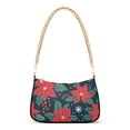 thumbnail image 1 of FORMRS Womens Shoulder Bag with Chain Strap Clutch Purse Cute Tote Handbag, Red Christmas Leaves, 1 of 7