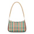thumbnail image 1 of FORMRS Womens Shoulder Bag with Chain Strap Clutch Purse Cute Tote Handbag, Red Green Tartan Pattern, 1 of 7