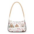 thumbnail image 1 of FORMRS Womens Shoulder Bag with Chain Strap Clutch Purse Cute Tote Handbag, Red Nordic Christmas House, 1 of 7