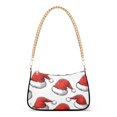 thumbnail image 1 of FORMRS Womens Shoulder Bag with Chain Strap Clutch Purse Cute Tote Handbag, Red Santa Hats Pattern, 1 of 7