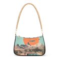 thumbnail image 1 of FORMRS Womens Shoulder Bag with Chain Strap Clutch Purse Cute Tote Handbag, Retro UFO, 1 of 7