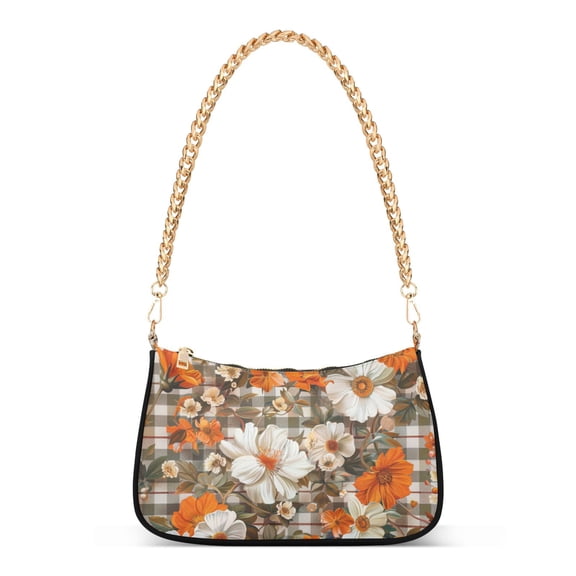 FORMRS Womens Shoulder Bag with Chain Strap Clutch Purse Cute Tote Handbag, Rustic Floral