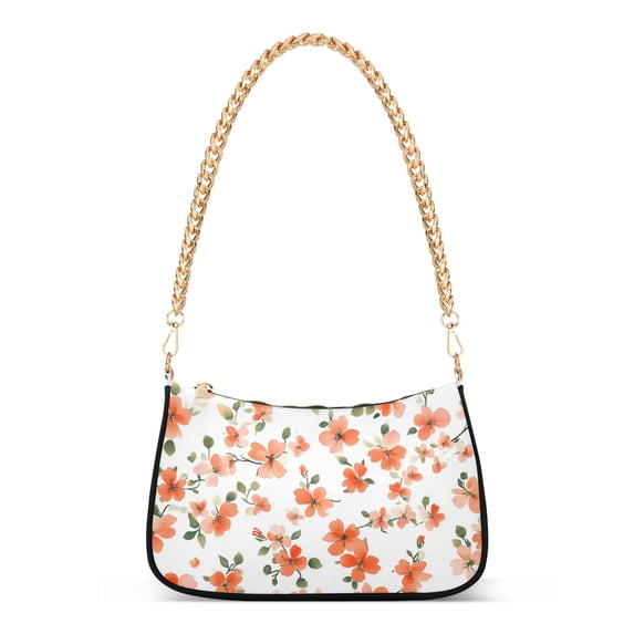 FORMRS Womens Shoulder Bag with Chain Strap Clutch Purse Cute Tote Handbag, Small Floral Blooms