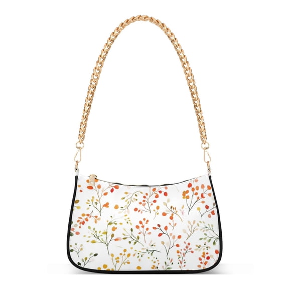 FORMRS Womens Shoulder Bag with Chain Strap Clutch Purse Cute Tote Handbag, Small Floral Pattern