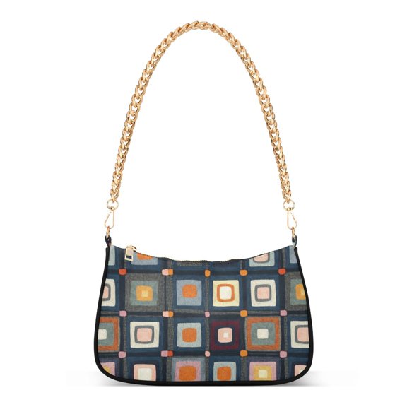 FORMRS Womens Shoulder Bag with Chain Strap Clutch Purse Cute Tote Handbag, Square Harmony