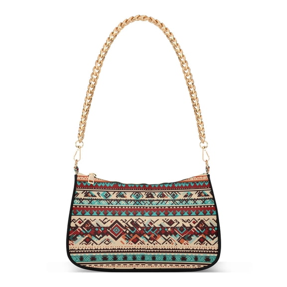 FORMRS Womens Shoulder Bag with Chain Strap Clutch Purse Cute Tote Handbag, Tribal Art